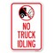Signmission Driveway Sign No Truck Idling with Graphic Heavy-Gauge Aluminum Sign, 12" x 18", A-1218-24125 A-1218-24125 - alternate 1